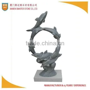 White Angel Granite Stone Carving Statue for Garden thumbnail-3