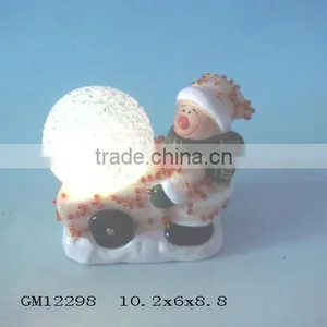 Ceramic Led Ball Snowman thumbnail-1