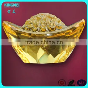 Wholesale Hand Made Crystal Gold Ingot Model,crystal Gold Ingot & Crystal Crafts thumbnail-1