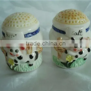 Cow Shape Dolomite Ceramic Salt Pepper Set thumbnail-1