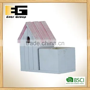 Home Decrative Wooden Bird House Wooden Flower Pots thumbnail-1