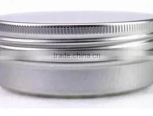 Round Aluminum Tin Box With Screw Top Lid thumbnail-1