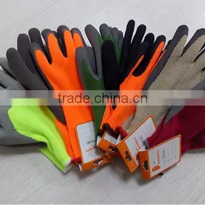 DDsafety Hot Sale 10 Gauge Foam Finished Gray Latex Gloves With CE Safety Gloves thumbnail-4