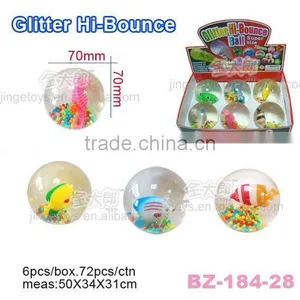 Sell Flashing Glitter Bouncing Ball With Floating Fish Toys thumbnail-1
