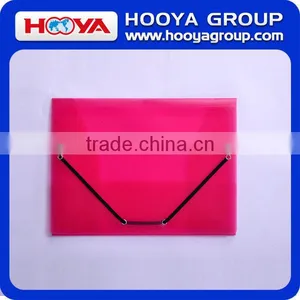 Promotional Cheap Stationery Transparent Wholesale Plastic Elastic Closure Folder thumbnail-1