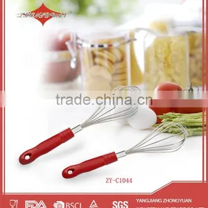 10" High Quality Stainless Steel Manual Egg Beater Whisk for Kitchen Tools thumbnail-1