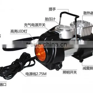 12V Car Electric Air Pump With Light Car Tire Inflator thumbnail-1