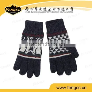 100% Acrylic Knitted Winter Gloves/jacqurad Knitted Gloves thumbnail-3