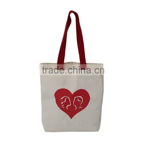 Natural Cotton Canvas Tote Bag/Grocery Shopping Totes/Reusable Shopping Bag thumbnail-1