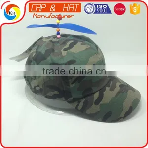 New Style Children 6 Panel Camouflage Baseball Cap With Helicopter Propeller thumbnail-2