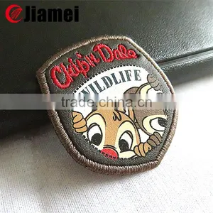 Fabric Logo Embroidery Patch Label Stitched for Clothing thumbnail-1
