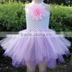 6" CROCHET TOP TUTUS WITH FLOWER NEW TOP DRESS thumbnail-4