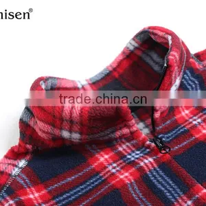 2017 Winter Plaid Men Warm Fleece Jacket thumbnail-3