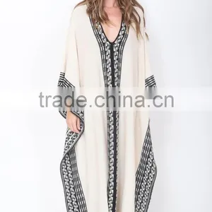 Indian Girls Kaftan Sexy Wear Poncho Fashionable Caftan Dress Poly Silk Girls Long Kaftan thumbnail-4