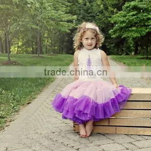 Hot Sale Cute Tutu Skirts Teen Pettiskirt Pettiskirt Outfit Cute Girls Skirt Chiffon Wholesale Pettiskirts Set for Girls thumbnail-1