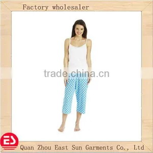 100% Cotton Women Knitted Printing Pyjama Suits thumbnail-1