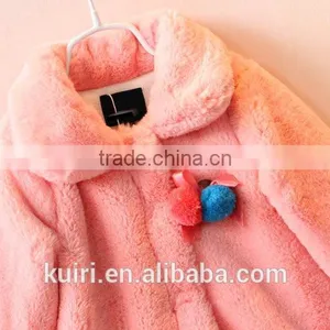 Faux Fur Jacket Girls Kids Warm Coat Children Winter Outwear Solid Single Button Coats All Children's Clothes and Accessories thumbnail-5