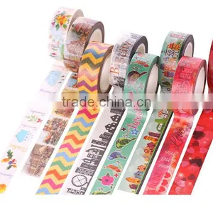 Multicolor Customized Japan Washi Tape 1.5cm*10m Cut by Hand Adhesive Paper Tape Whole Roll no Trace Removeable thumbnail-3