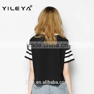 Sports Style Latest 2015 Summer Elegant Shirts for Ladies With Paillettes Decoration thumbnail-2