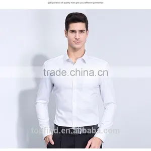 Classic Italian Bamboo Solid Color Business Formal Men's Shirt With Good Offer thumbnail-1