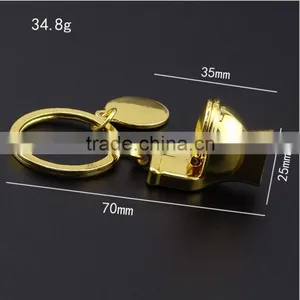 Top Quanlity Accessory Keyring Golden NEW Keyfob Funny 3D Toilet Keychain thumbnail-1