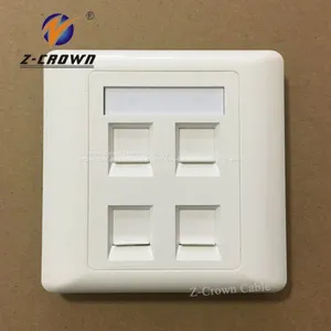 RJ45 Cat5 Cat5e Cat6 Cat7 Cable Fiber Faceplate 86 Type thumbnail-1