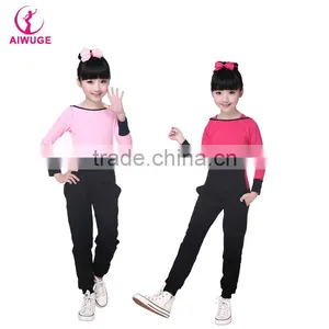 New Spring Girls Hoodies And Pants Boat Neck Long Sleeve Trendy Tracksuits Kids Pullover Sweatshirt Set thumbnail-1