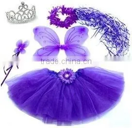 Flower Girls Tutu Dresses With Butterfly Wings Costume Set thumbnail-4