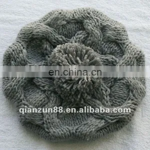 Fashion Laides Grey Knitting/beret Hat thumbnail-1