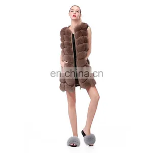 Winter New Fox Fur Vest Women Elegant Real Full Pelt Fox Fur Gilet thumbnail-6