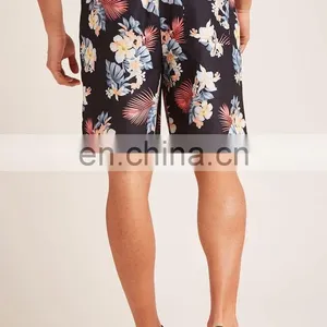 New Style Wholesale Summer Floral Print Swim Trunks Men thumbnail-3
