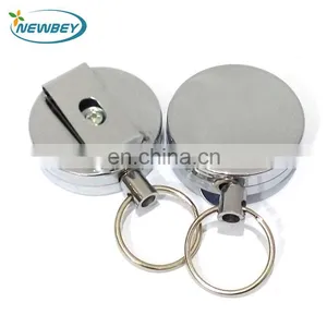 Custom Yoyo Round Chrome Metal Retractable Badge Reel With Steel Cord thumbnail-1