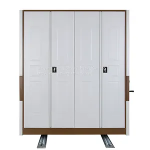 High Density Office Movable Filing Cabinet System, Mechanical Mobile Storage Shelving System thumbnail-1