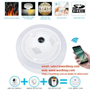 2018 New Technology Fire Smoke/Dangerous Gas Alarm Network CCTV Security WiFi HD IP Camera thumbnail-1