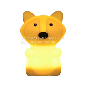 3D LED Silicone Acrylic Friendship Kids Sensor Batteries Small Baby Animal Night Bed Light Remote Control Lamps With USB Charger thumbnail-3