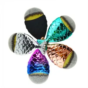 Portable Colorful Fish Powder Brush Liquid Foundation Brush thumbnail-2