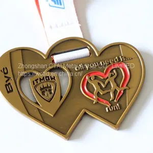 Cheap Custom 2D Metal Running Finishers Sports Medals With Colors thumbnail-1