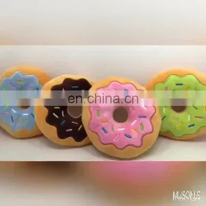15cm Diameter Squeaky Eco Friendly Plush Doughnut Dog Toy thumbnail-1