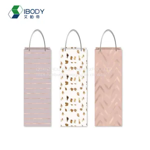 Kraft Paper Portable Paper Bag Reusable Single Bottle of Red Wine Packaging Shopping Bag thumbnail-3