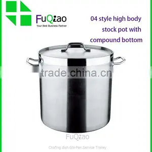 03 Style Short Body Stainless Steel Cooking Stock Pot With Compound Bottom thumbnail-6
