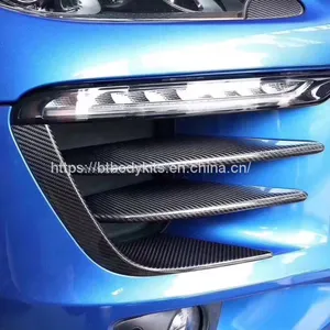 For 2014 2015 2016 2017 Macan Converted Carbon Fiber Fog Lights Frame Strip thumbnail-3