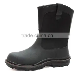 High Quality Rubber Sole Factory Leather Firefighter Boots thumbnail-2
