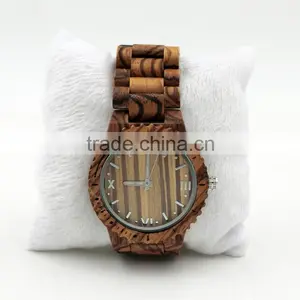 Top Quality Natural Women Man Unisex Wrist Wood Watch thumbnail-3