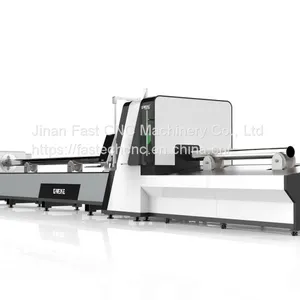 High Quality 3000W CNC Fiber Laser Tube Cutting Machine ISO CNC Laser Pipe Cutter Model LF60M thumbnail-1