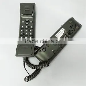 Hotel Guest Room Bathroom Mini Size Black or White Wall Mount Telephone thumbnail-4