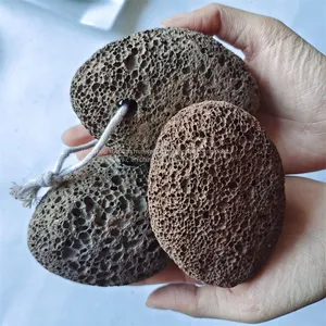 Wholesale Volcanic Stone Double-sided Grinding Foot Stone Grinding Foot Tool Rope Wrapped Oval Grinding Foot Stone thumbnail-3