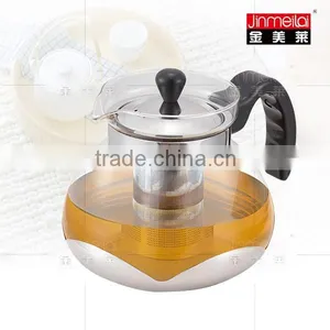 Stainless Steel Glass Teapot, Glass Teapot With Infuser, Home Glass Teapot thumbnail-3