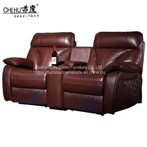 CHIHU Furniture Genuine Leather Electric Recliner Living Room Sofa Home Use Movie Cinema Sofa Set thumbnail-5