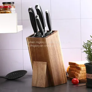Universal Wooden Knife Set Block Western-style Knife Storage for Household Kitchenware thumbnail-4