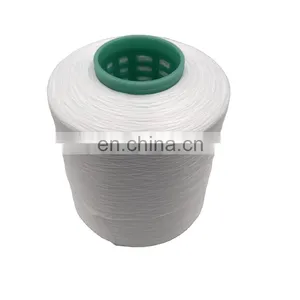 Best Selling 100% Polyester Sewing Thread 150D Raw White Overlock Thread thumbnail-2